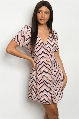 Pink Navy Dress