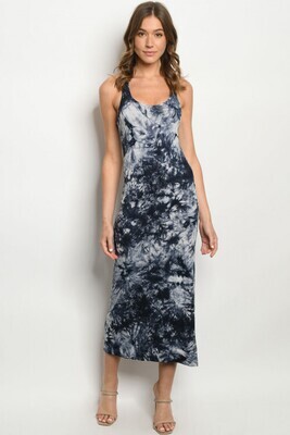 ​Navy Tie Dye Dress