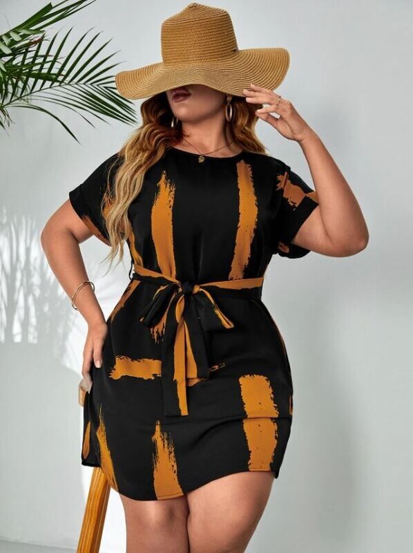 Tie Dye Belted Dress