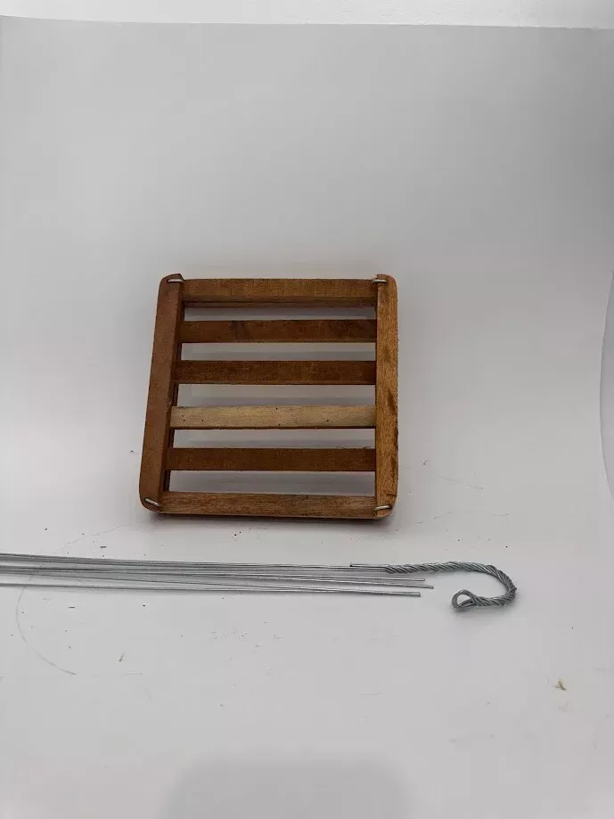 TWO 6” Vanda Plaques With 2 30” 4 Wire Hangers FREE SHIP Real Cedar Wood Flat
