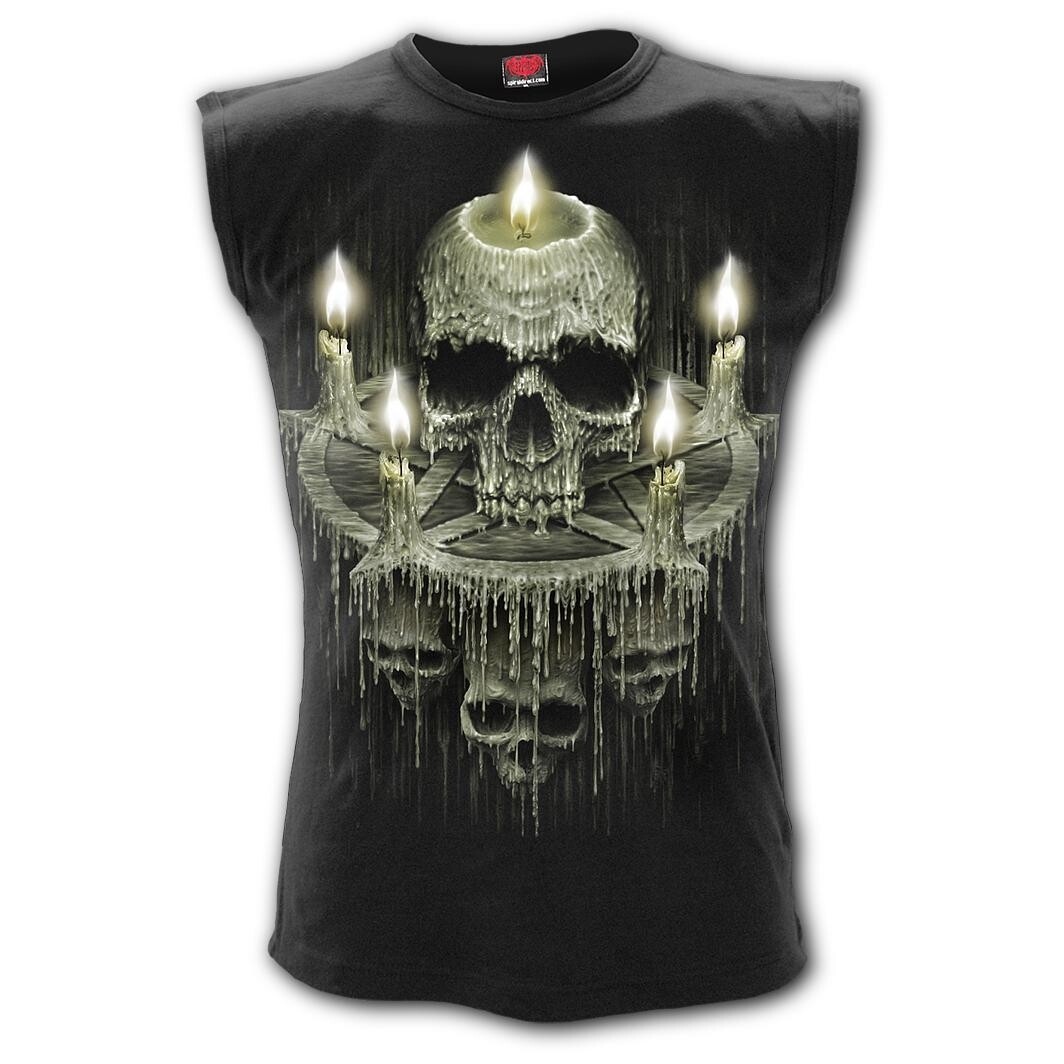 Waxed Skull - Ærmeløs T-Shirt sort