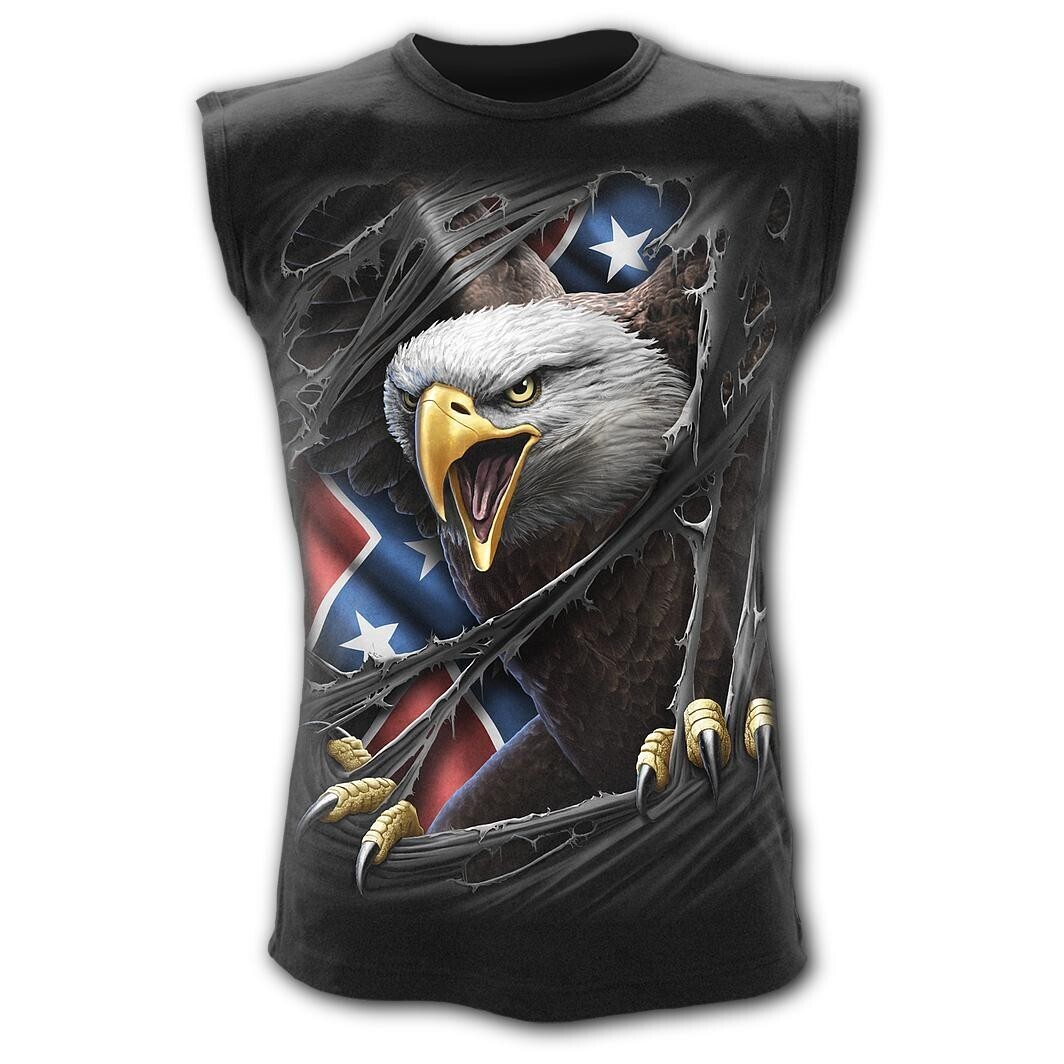 Rebel Eagle - Ærmeløs T-Shirt sort