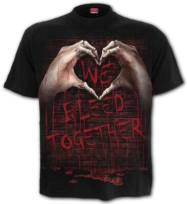 We Bleed Togther - T-shirt Sort