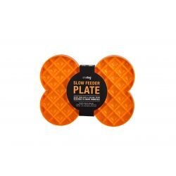 Orange Slow Feeder Plate
