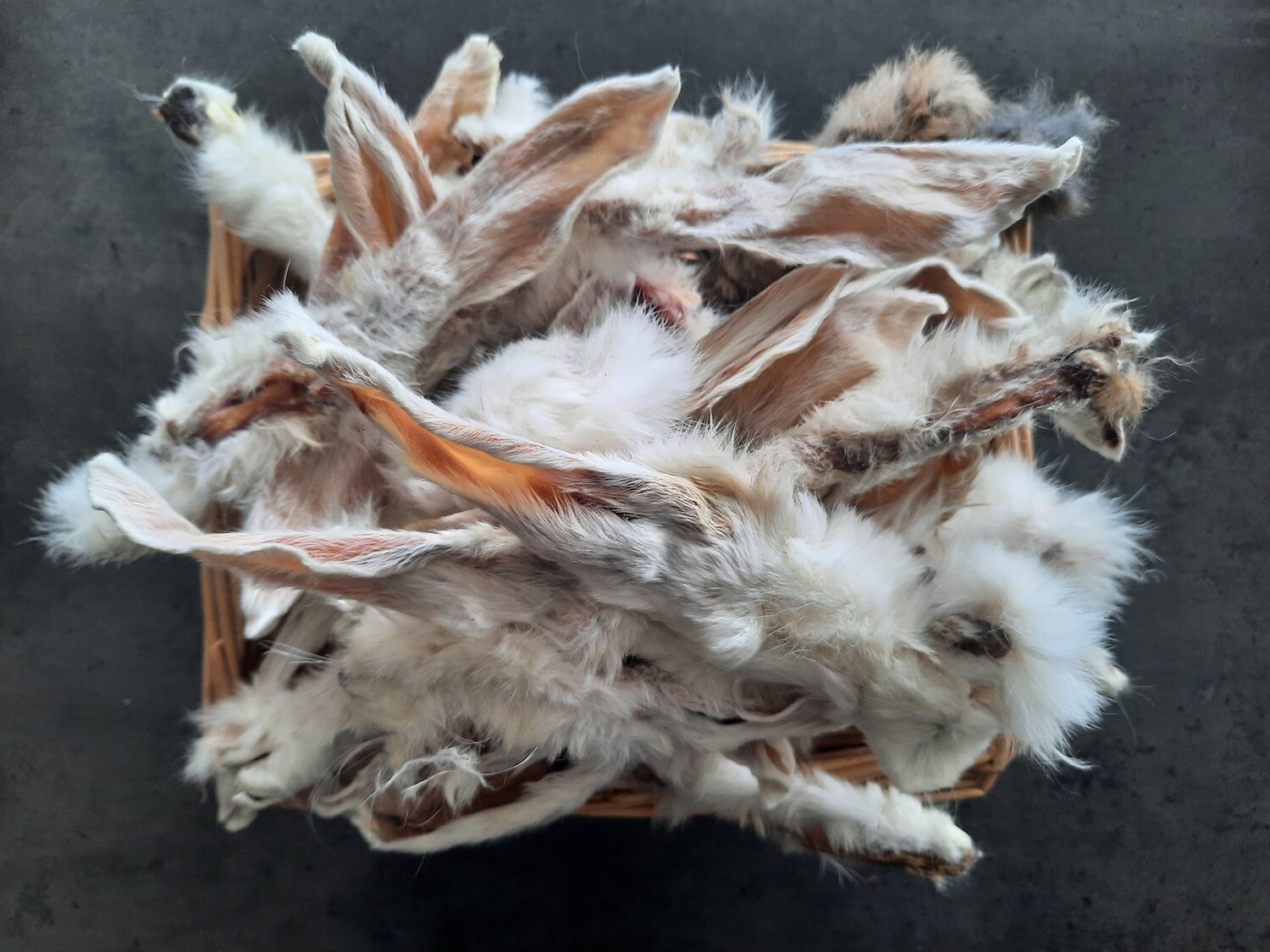 Furry Dried Rabbit Ears 500g