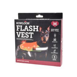 Kowloon Flashing Vest Yellow or Orange Medium