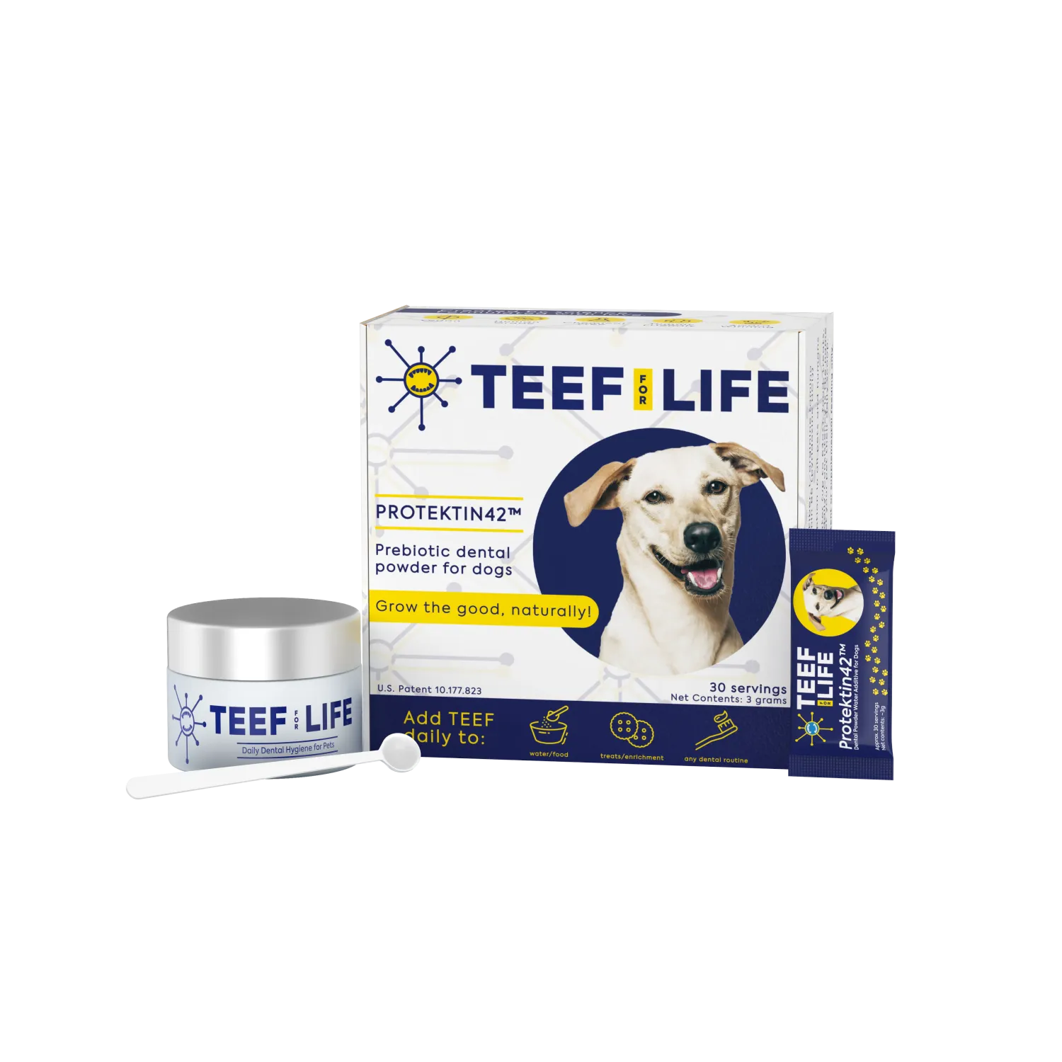 TEEF for Life - Protektin42™ - Kit: Prebiotic Dental Powder for Dogs