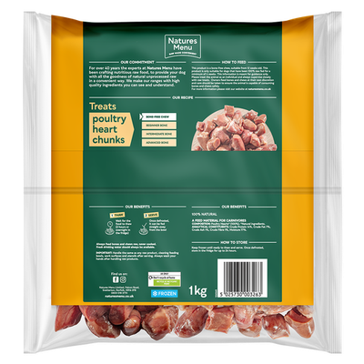 Natures Menu Poultry Hearts 1kg