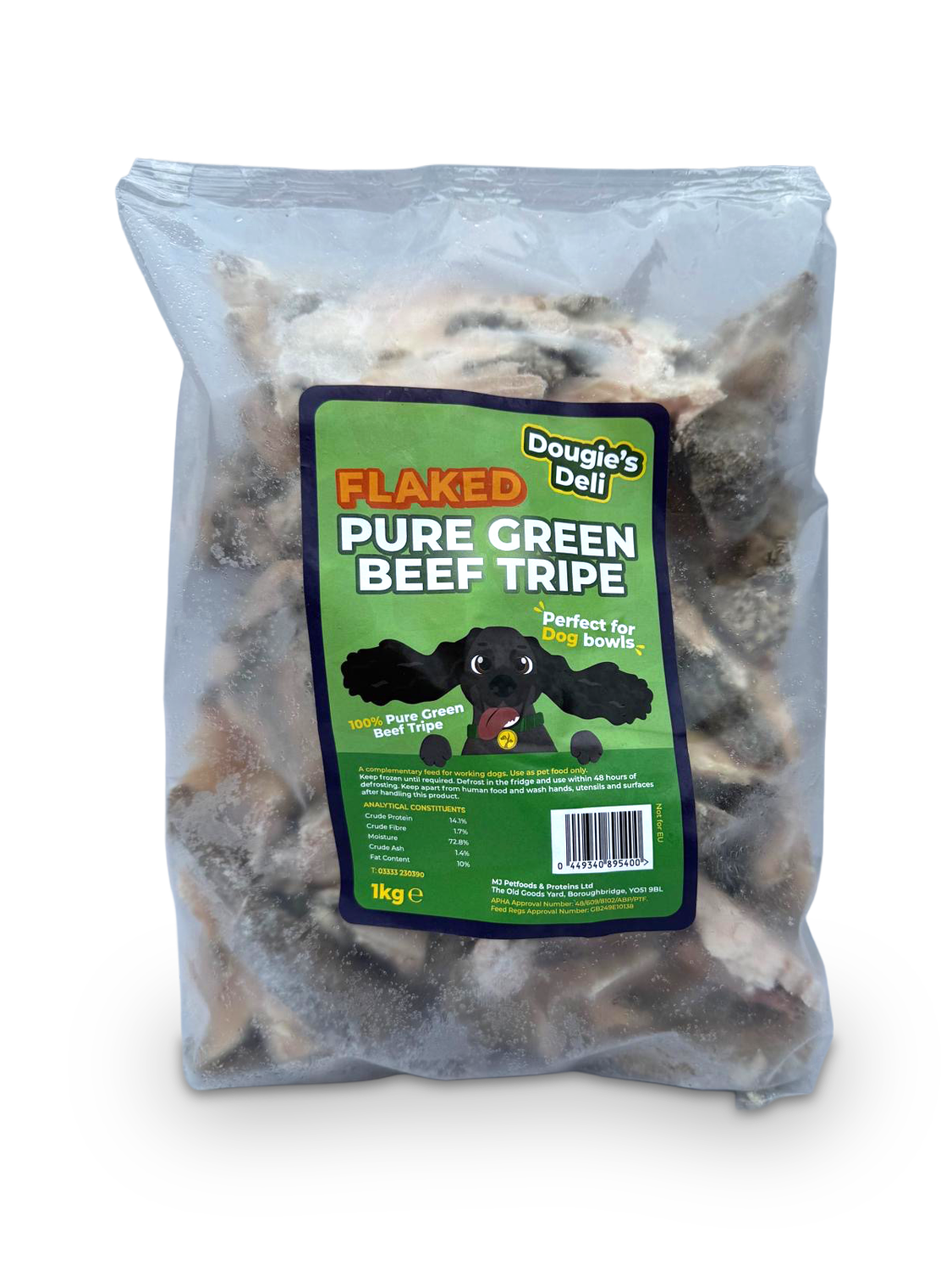 Dougies Flaked Green Beef Tripe 1kg