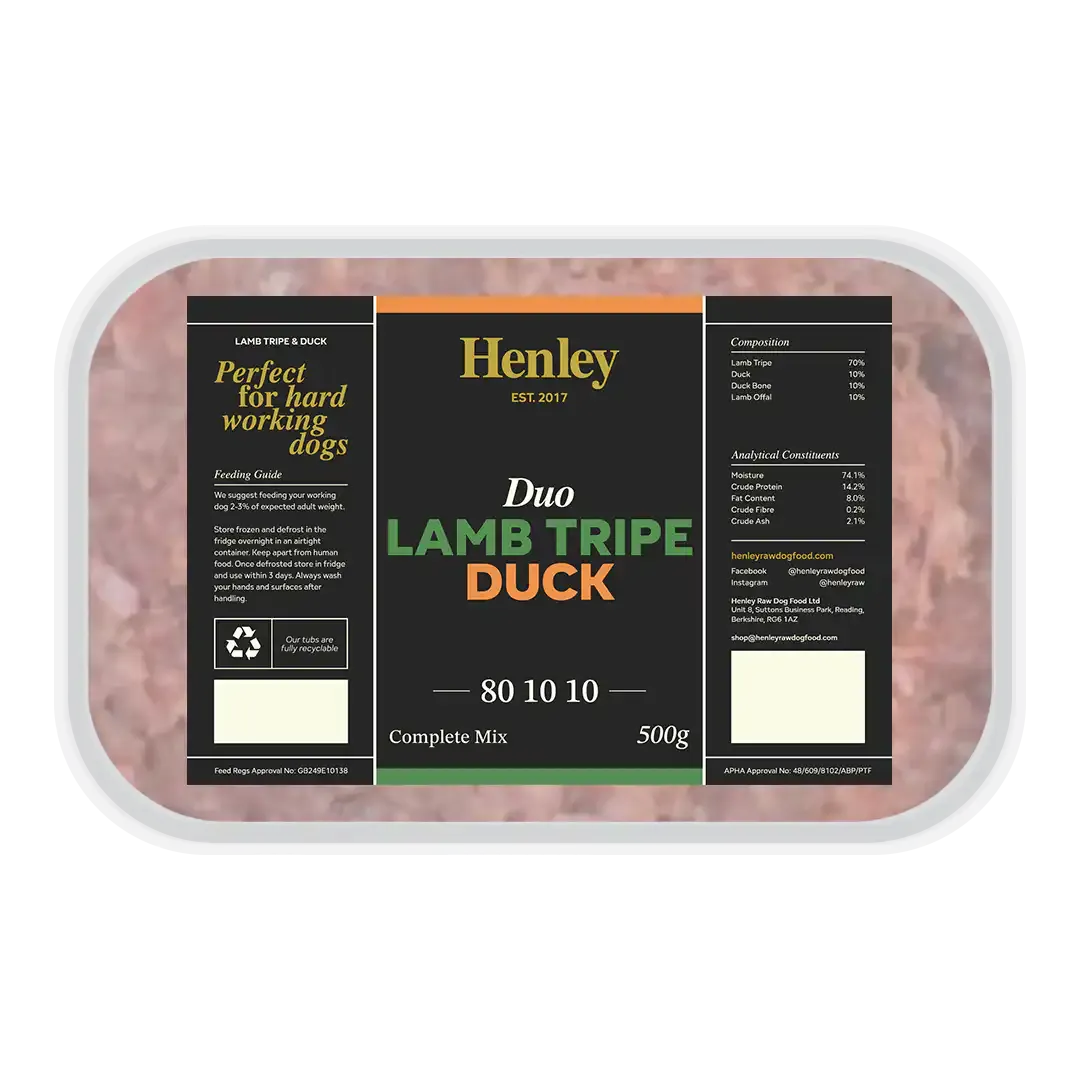 Henley Duo Lamb Tripe &amp; Duck 500g