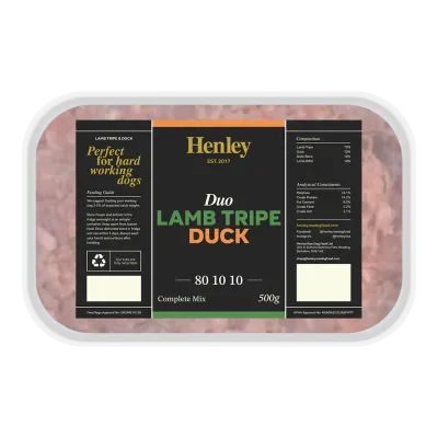 Henley Duo Lamb Tripe &amp; Duck 500g