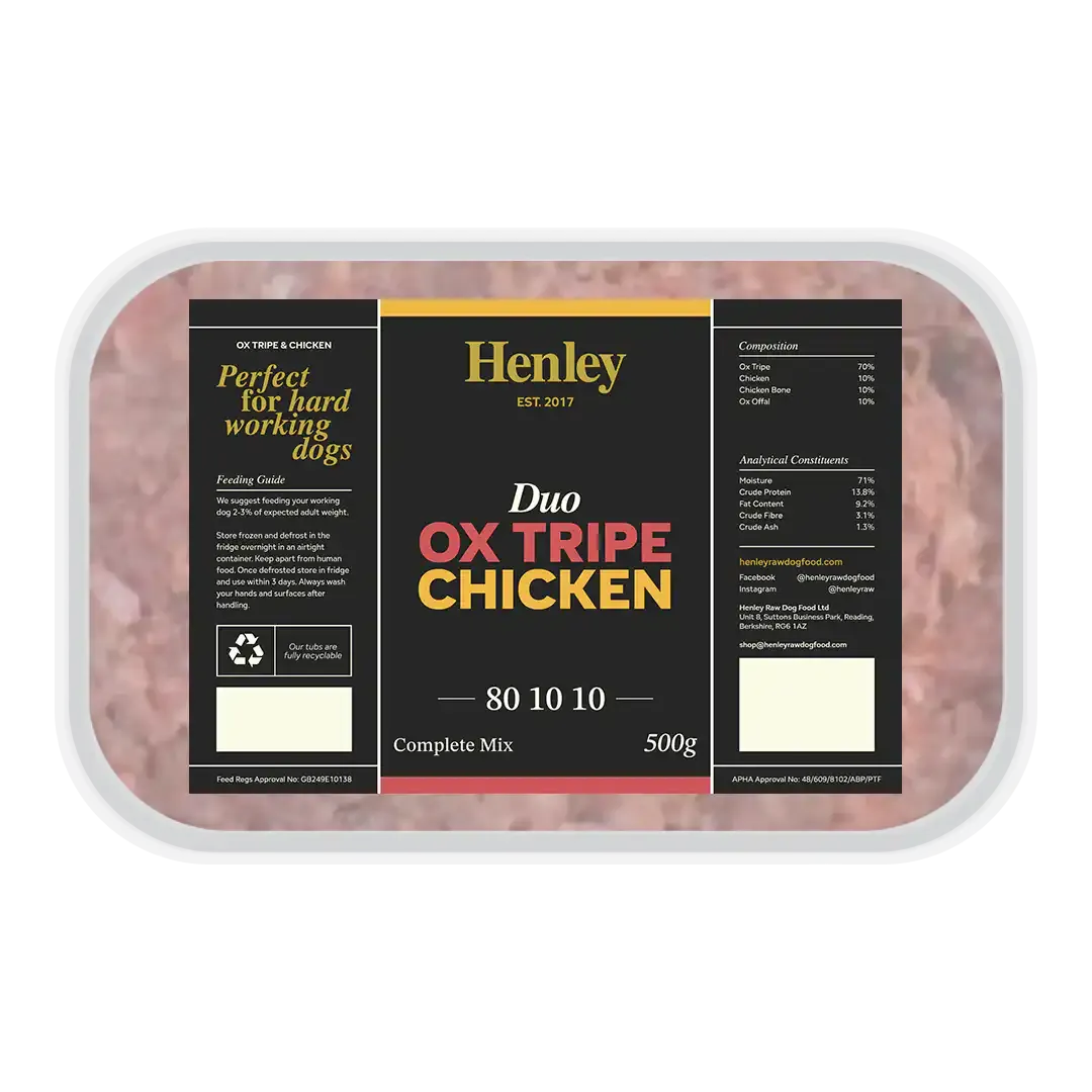 Henley Duo Ox Tripe &amp; Chicken500g