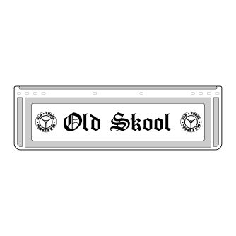 Coppia paraspruzzi corto – BIANCO -  OLD SCHOOL