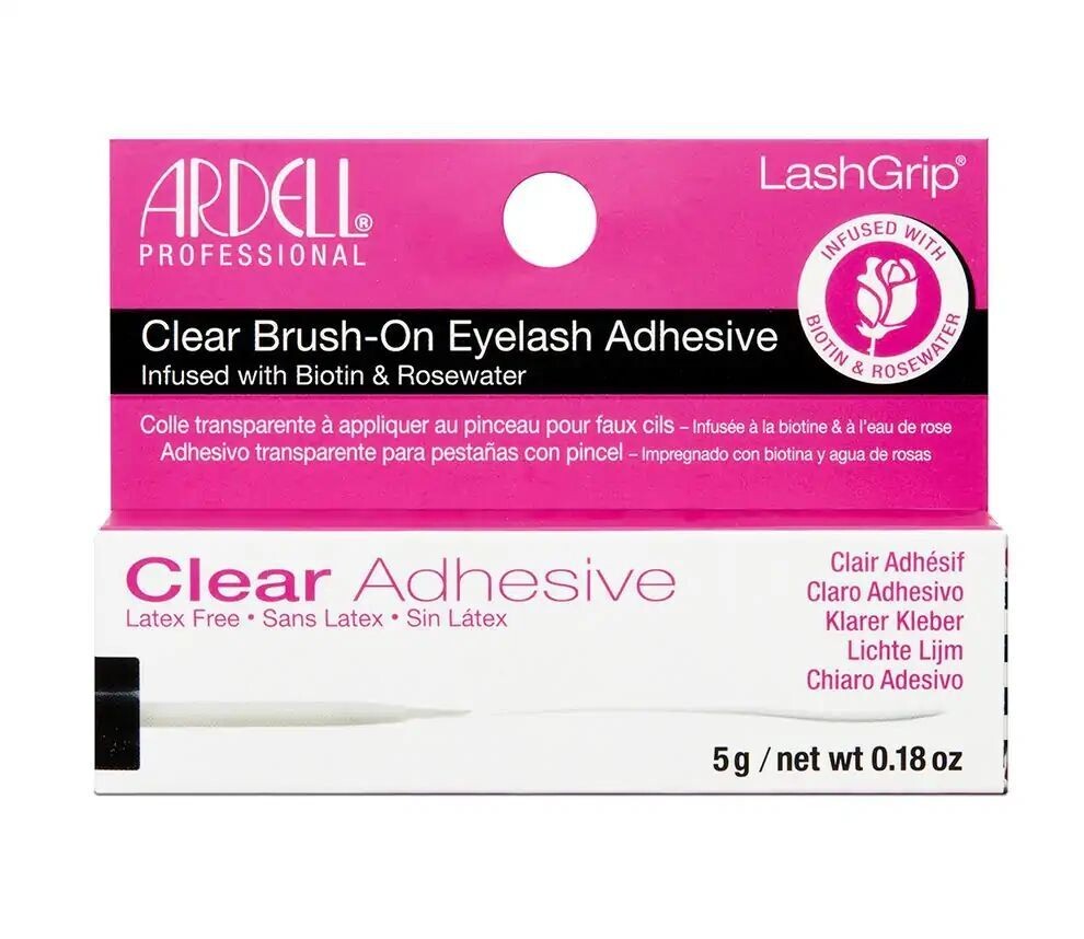 Lashgrip® Brush-On Lash Adhesive - With Biotin &amp; Rosewater Clear