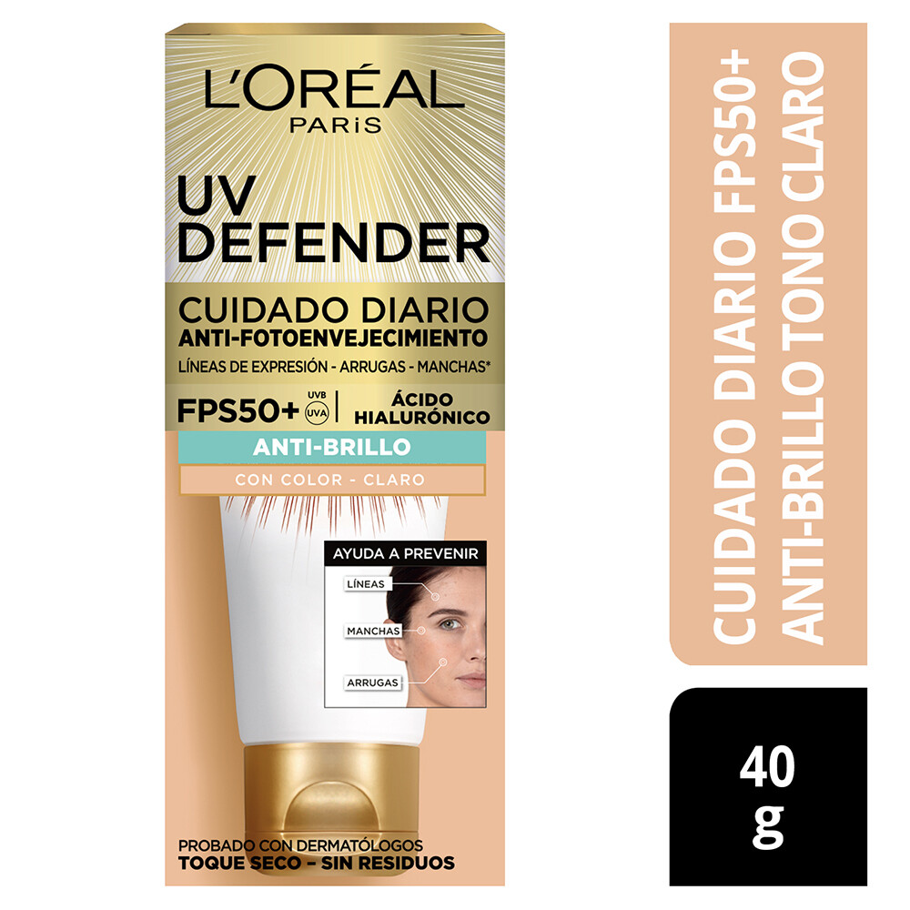 UV Defender Toque Seco Claro FPS50+ 40G