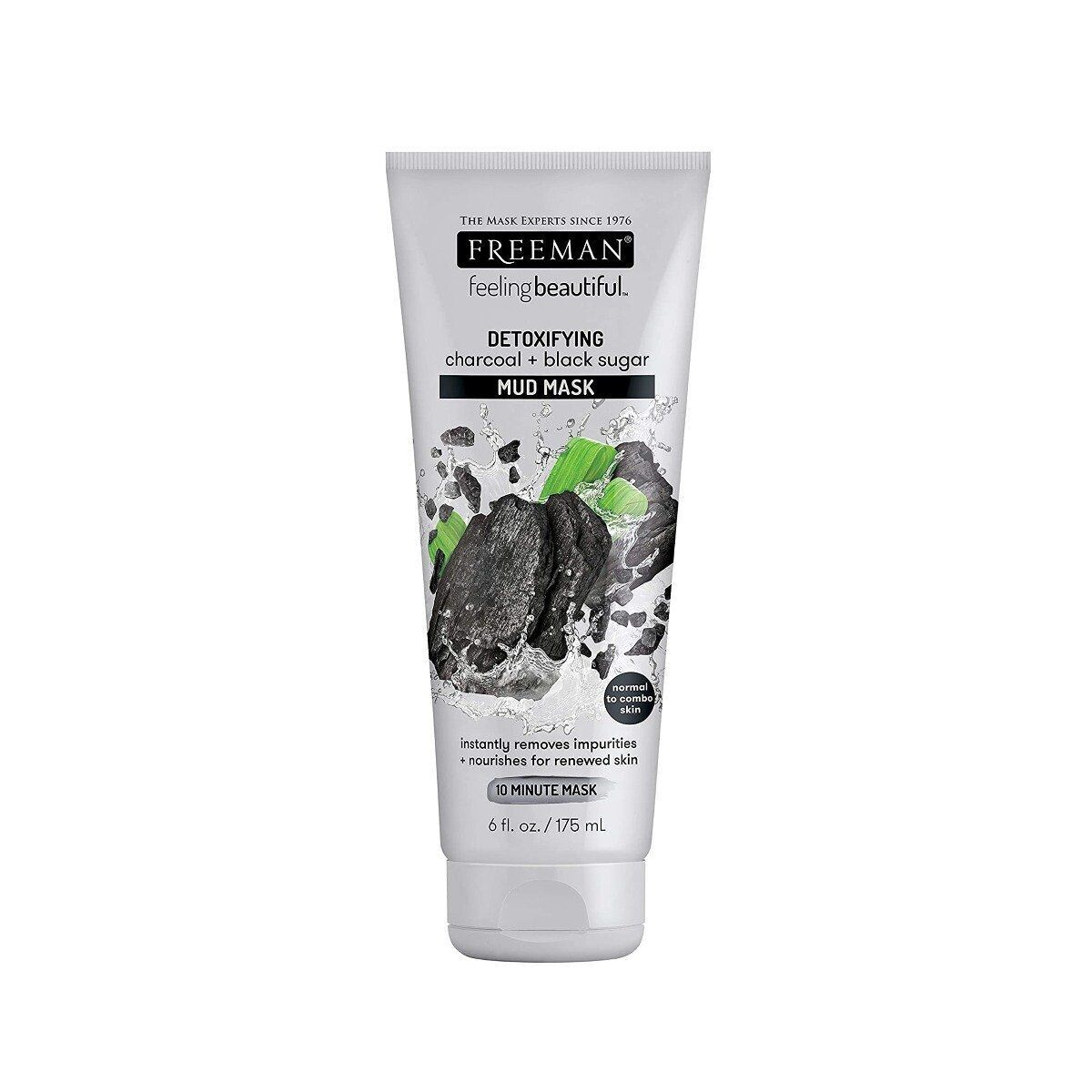 Charcoal + Black Sugar Mud Mask Tube