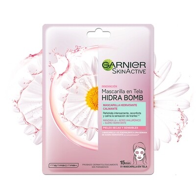 Garnier Skinactive Mascarilla de Tela Hidra Bomb Camomila 28g