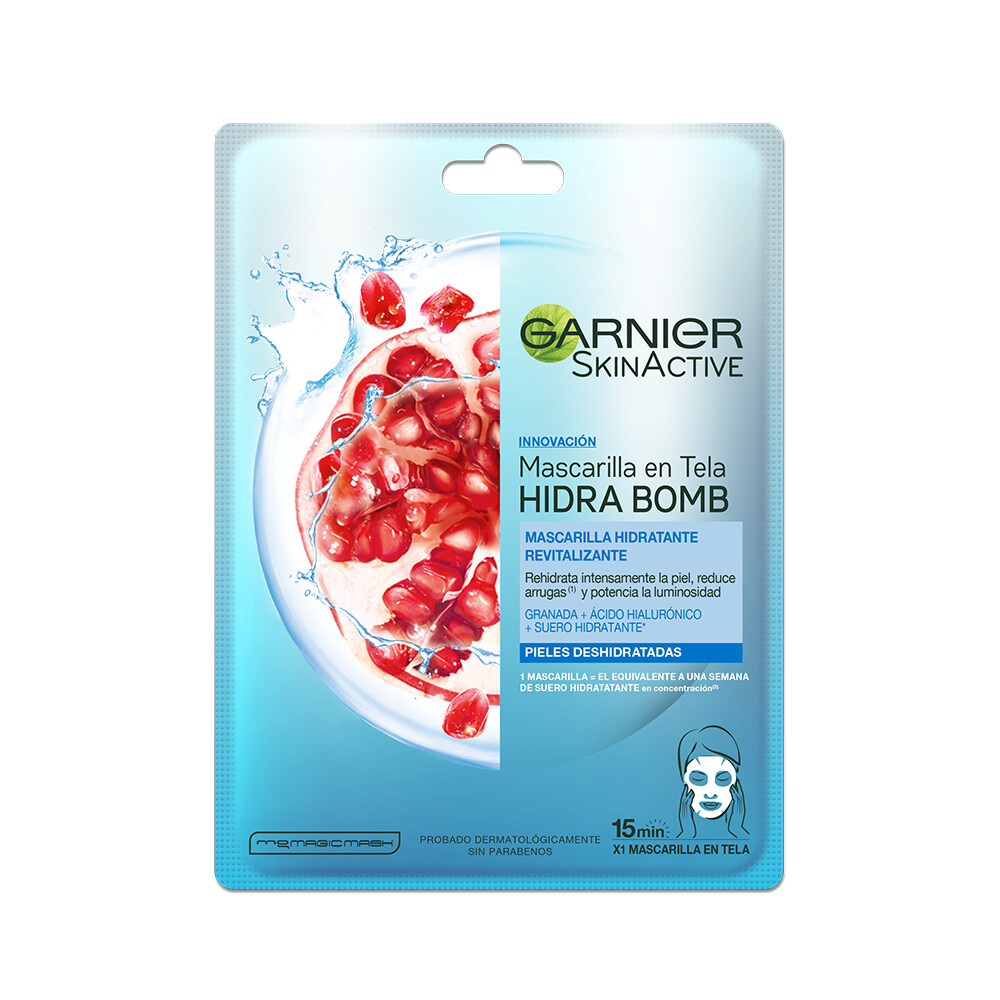 Garnier Skinactive Mascarilla de Tela Hidra Bomb Granada 28g