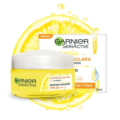 Garnier Skinactive Express Aclara Crema Hidratante FPS30 50mL