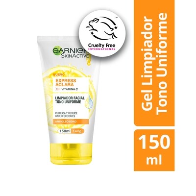 Garnier Skinactive Gel Limpiador Tono Uniforme 150mL