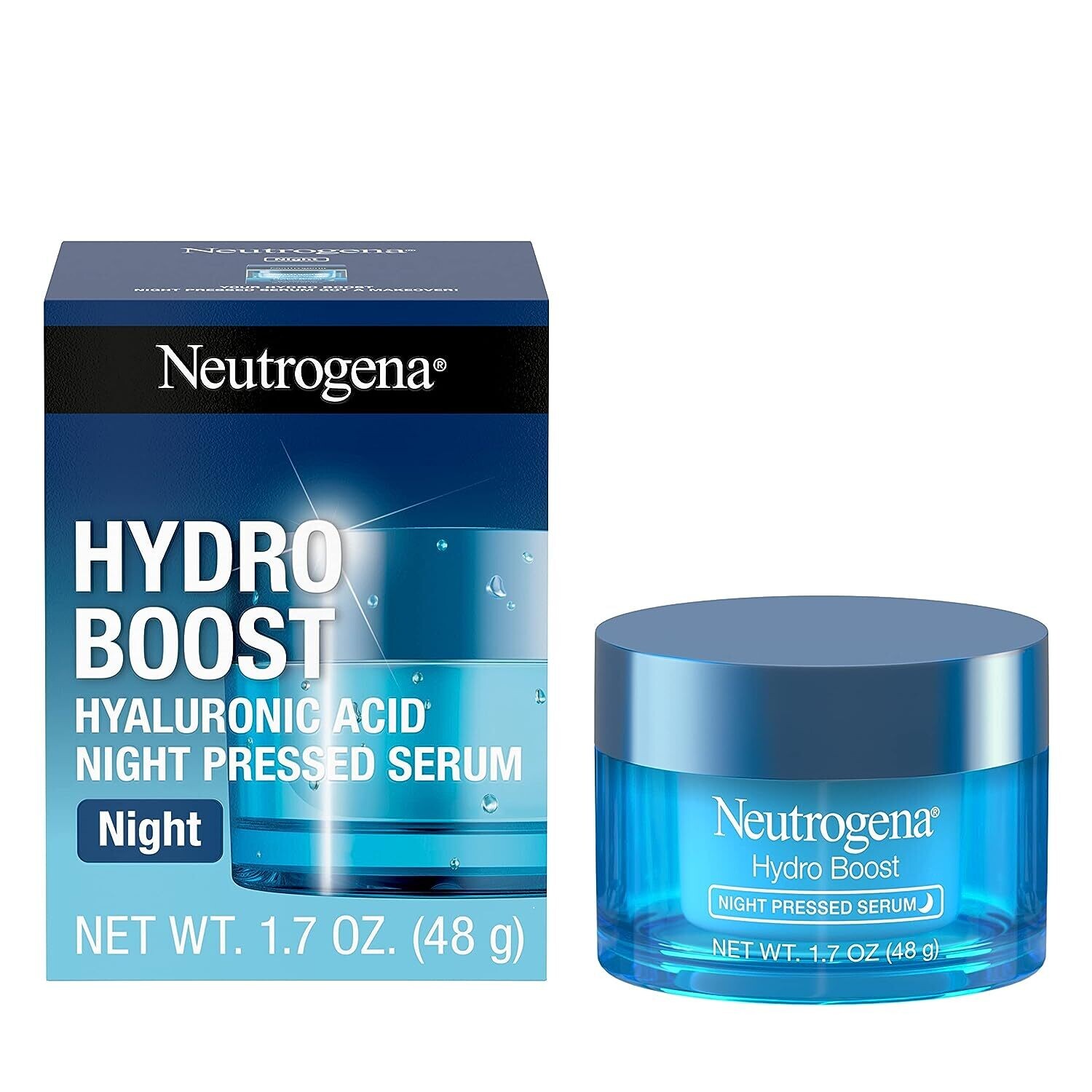 Hydro Boost Night Moisturizer For Face Hyaluronic Acid Facial Serum For Dry Skin 1.7 Oz