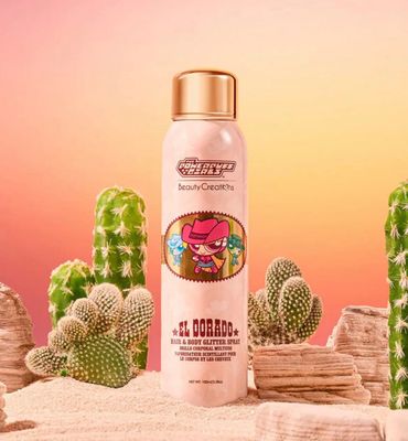 Beauty Creations X Powerpuff Girls Cowgirl Cuties "Gold Dust" Hair &amp; Body Glitter Spray