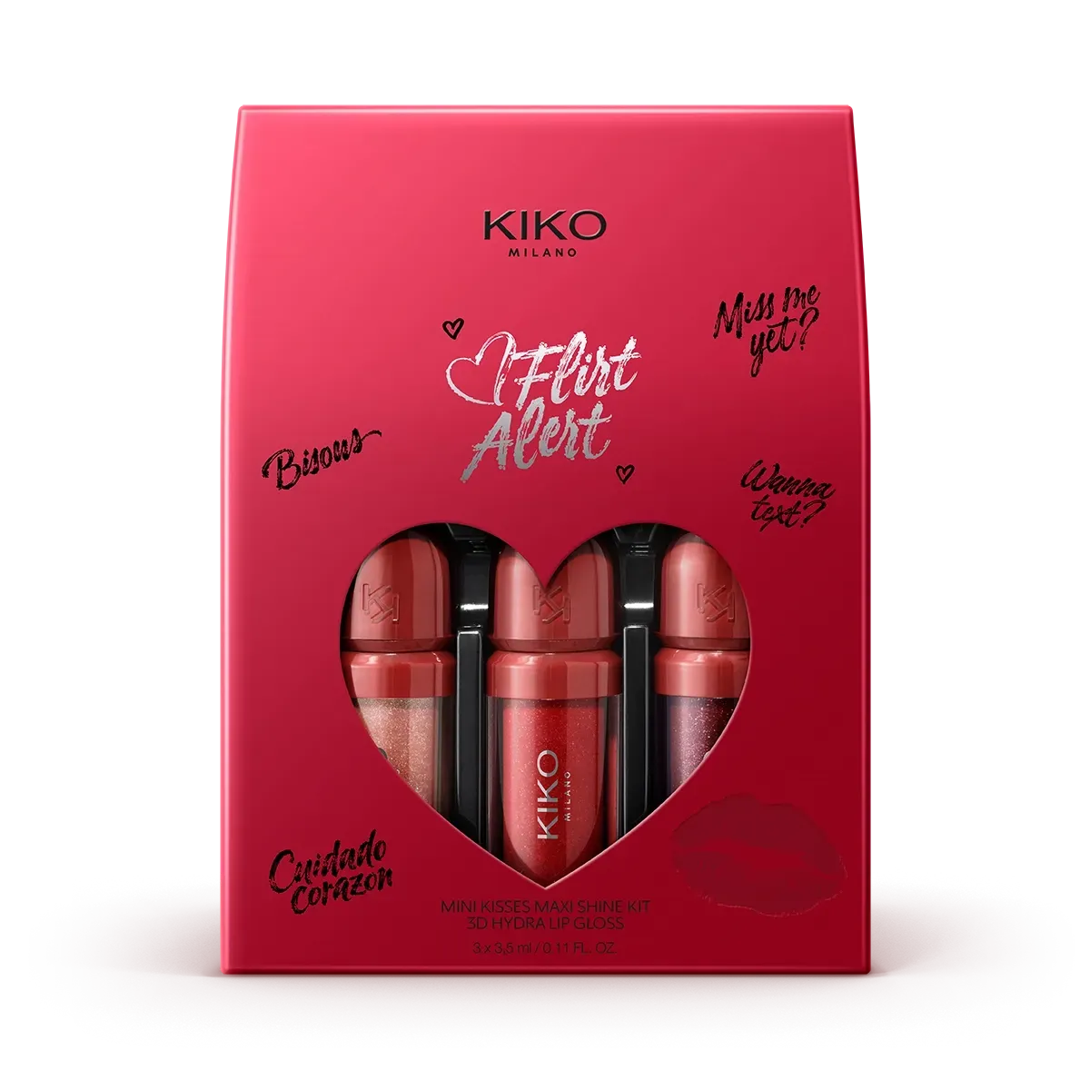 FLIRT ALERT MINI KISSES MAXI SHINE KIT 3D HYDRA LIP  GLOSS