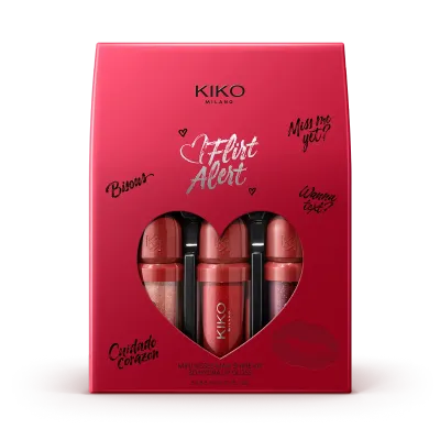 FLIRT ALERT MINI KISSES MAXI SHINE KIT 3D HYDRA LIP  GLOSS