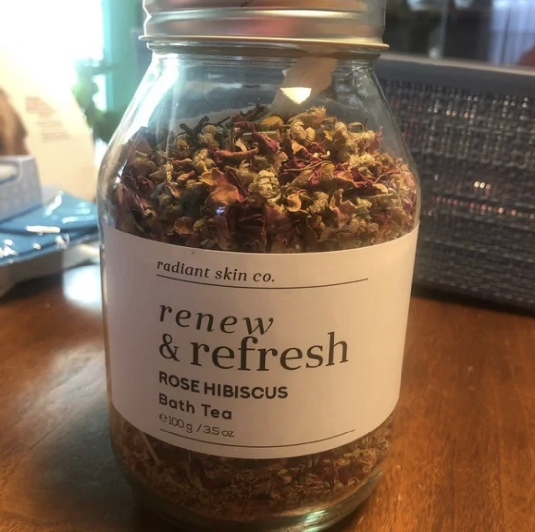 RENEW &amp; REFRESH ROSE HIBISCUS, BATH TEA, 100G / 3.5 OZ