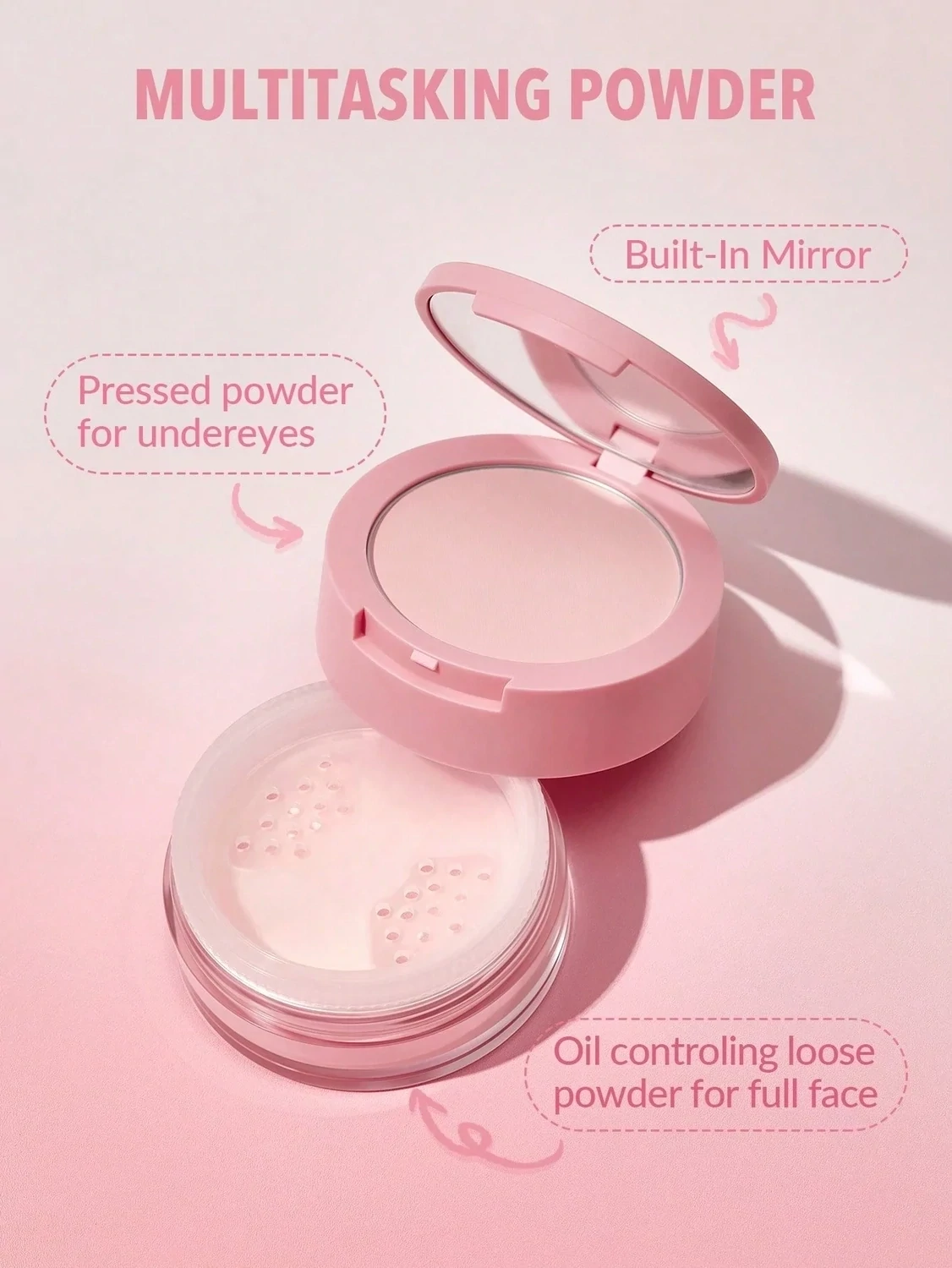 INSTA-READY FACE &amp; UNDER EYE SETTING POWDER DUO, COLOR: Bubblegum