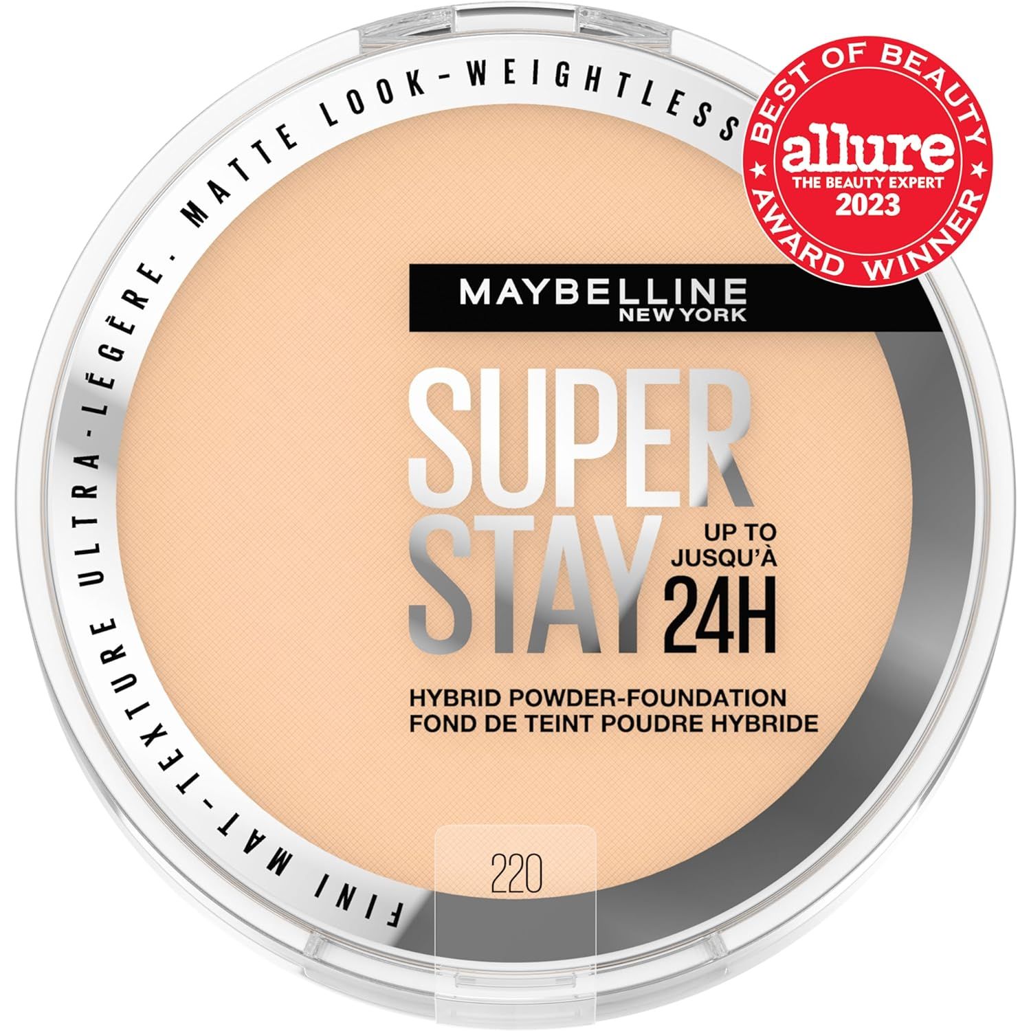 Maybelline Super Stay UP TO 24 HR, Hybrid Powder Foundation Medium-to-Full Coverage Makeup, Matte Finish