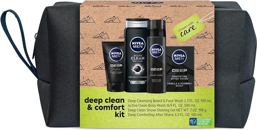 Men Clean Deep Skin Care Collection para hombres, set de regalo de 4 piezas, 30.5 fl oz