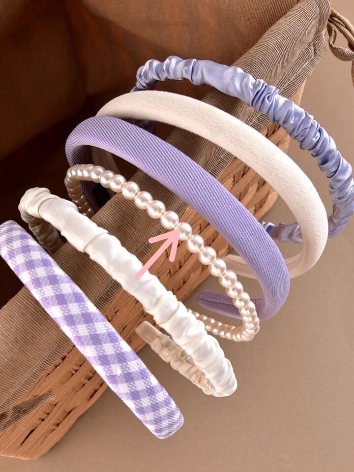 Banda para el cabello de Perlas Blancas