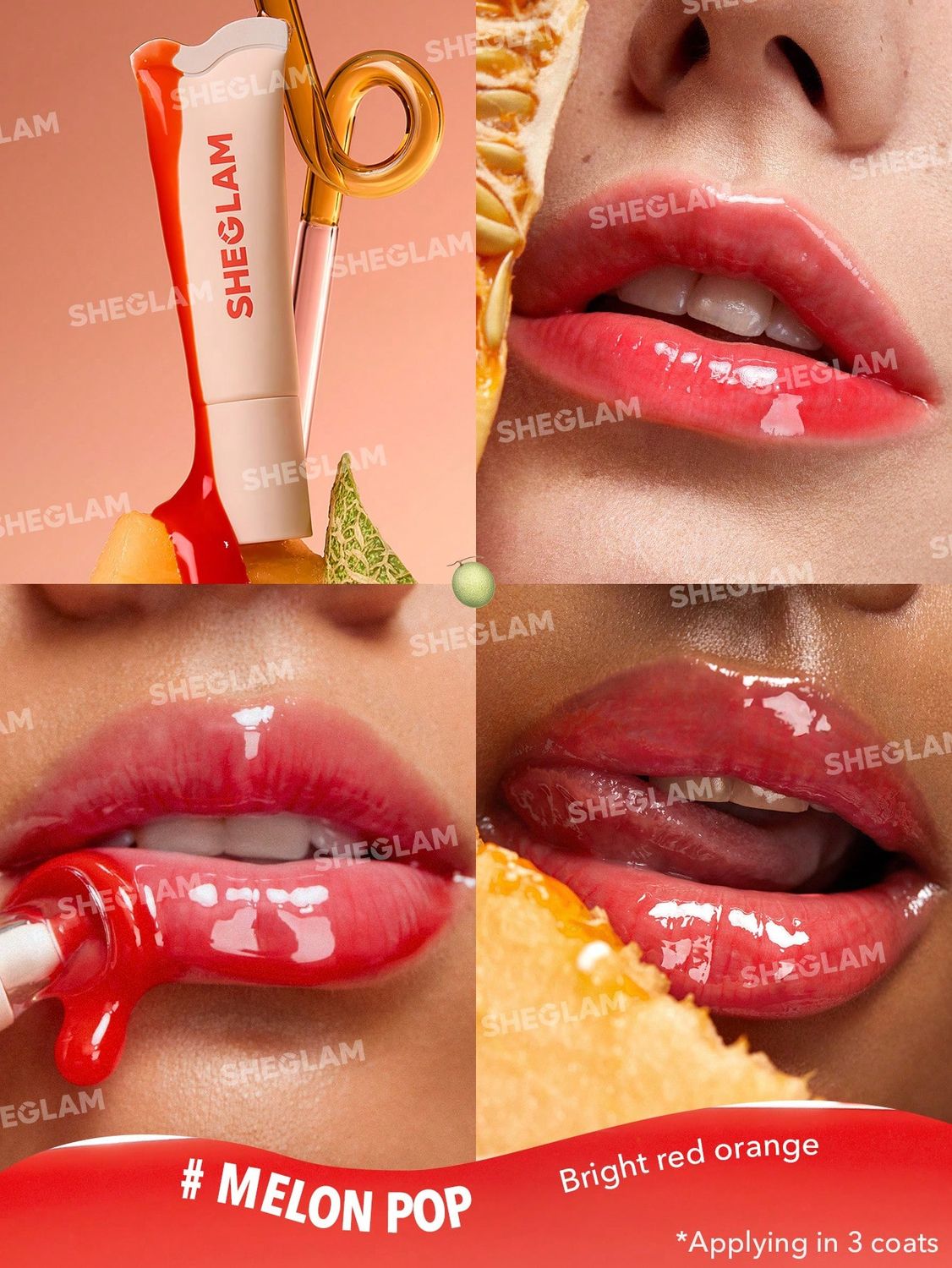 Crystal Glaze Moisturizing Lip Care, Color: Melon Pop