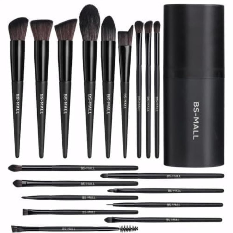 Set 18 Brochas Color Negro Bote Negro