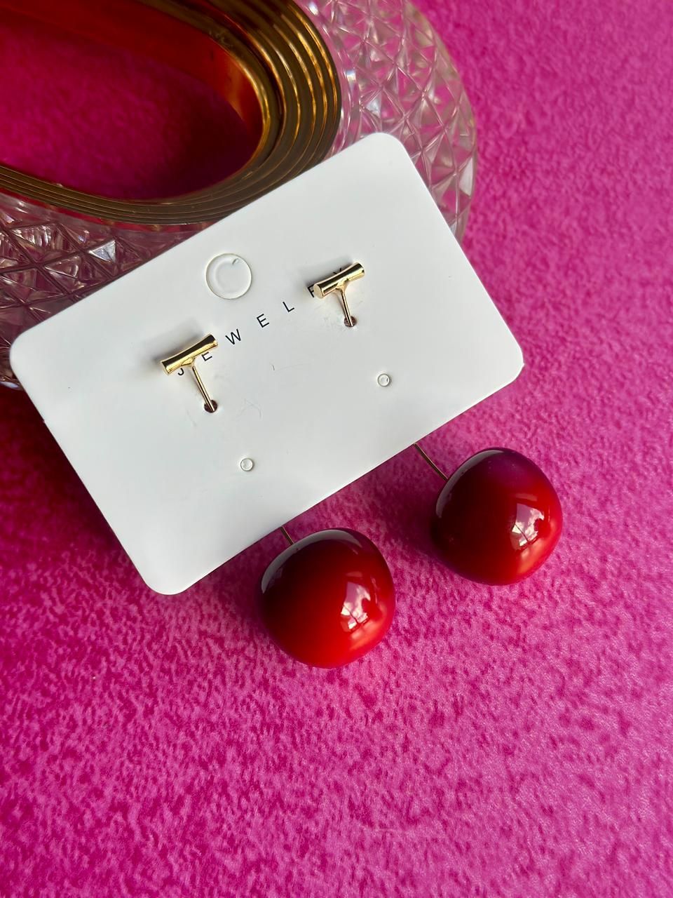 Pendientes de cereza largos