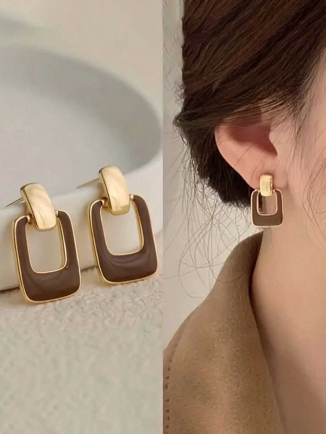 Pendientes Geométricos Vintage Frances