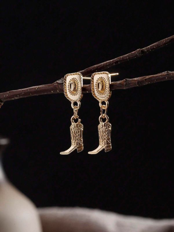 Pendientes con gancho de estilo cowboy