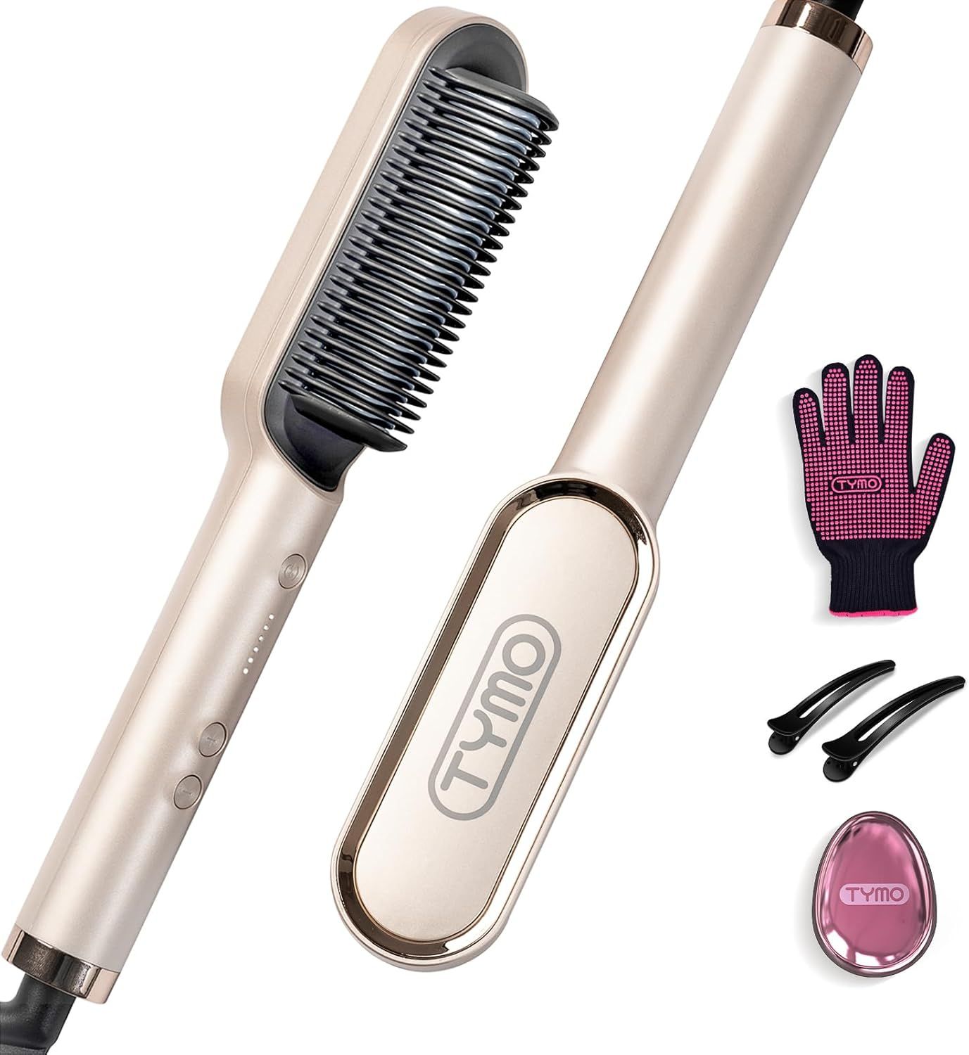 TYMO Ring Hair Straightening Comb 1 1/2&quot; - Gold