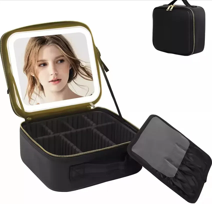 Cosmetiquera Led Negra S - BAJO PEDIDO