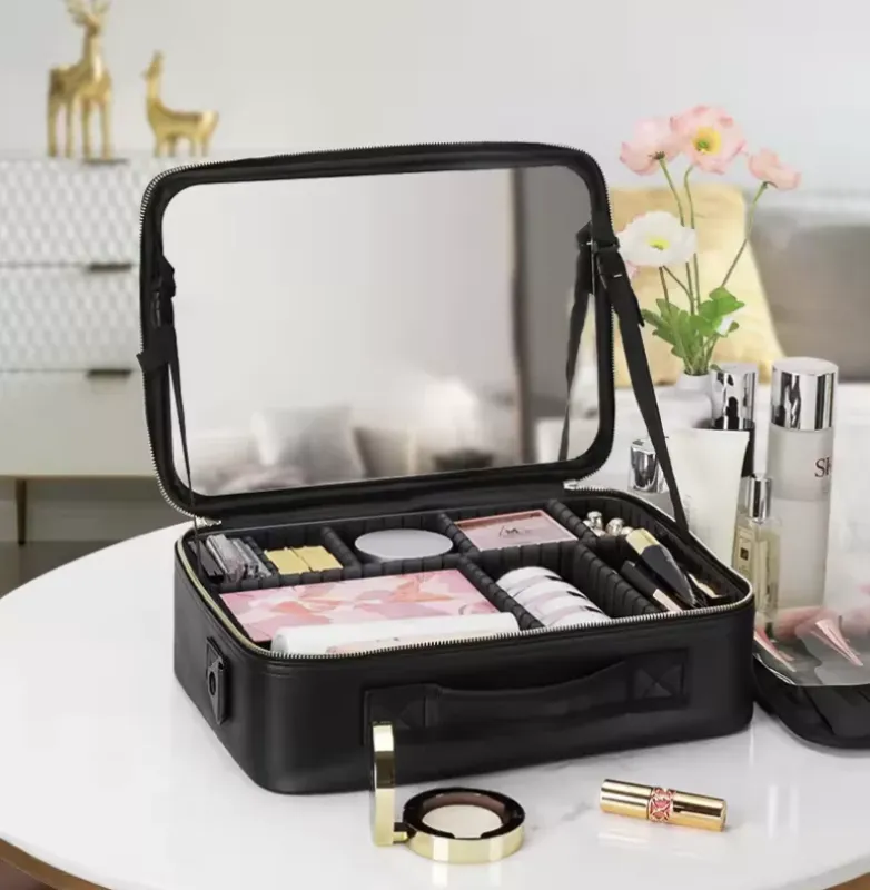 Cosmetiquera Led Negra L