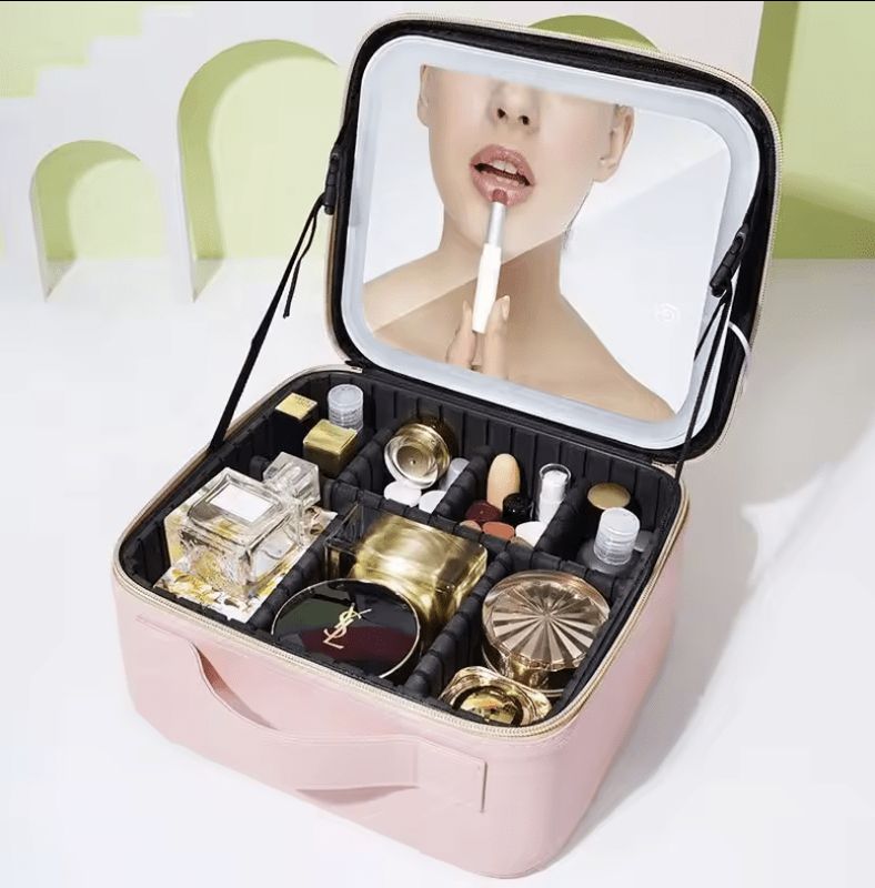 Cosmetiquera Led Rosada S