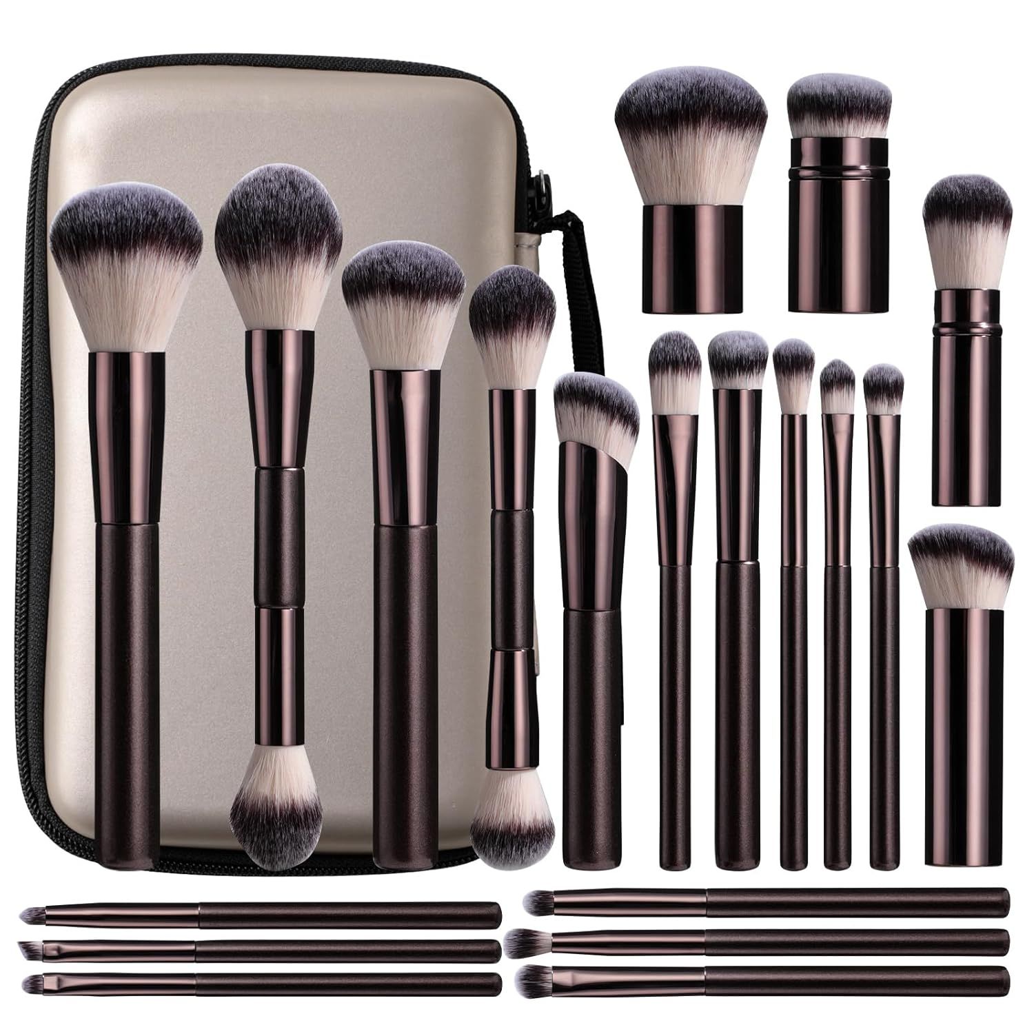 Professional Makeup Brushes BS-MALL With Travel Case - Brush 20 Pcs