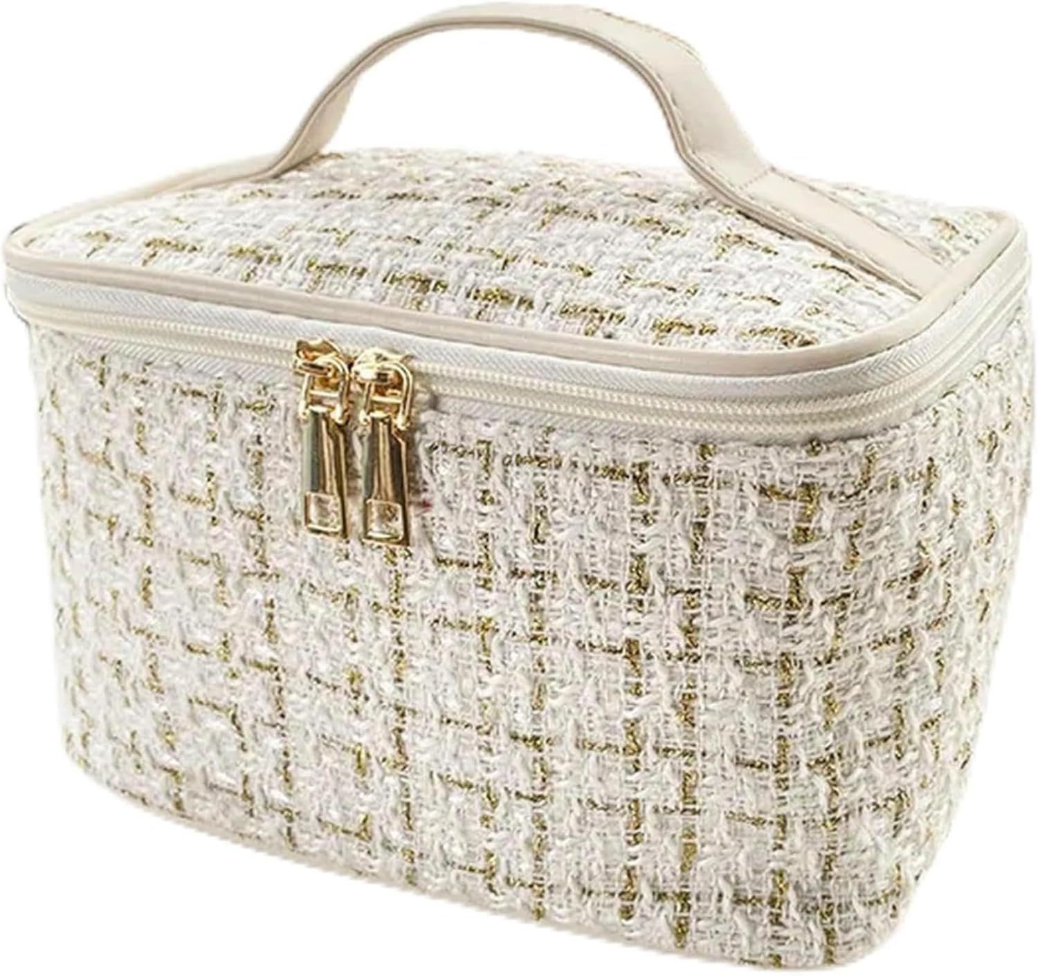 Bolsa de maquillaje a cuadros