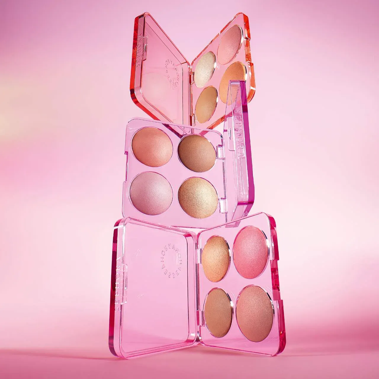 Colorful Face Bronzer, Blush &amp; Highlighter Palette