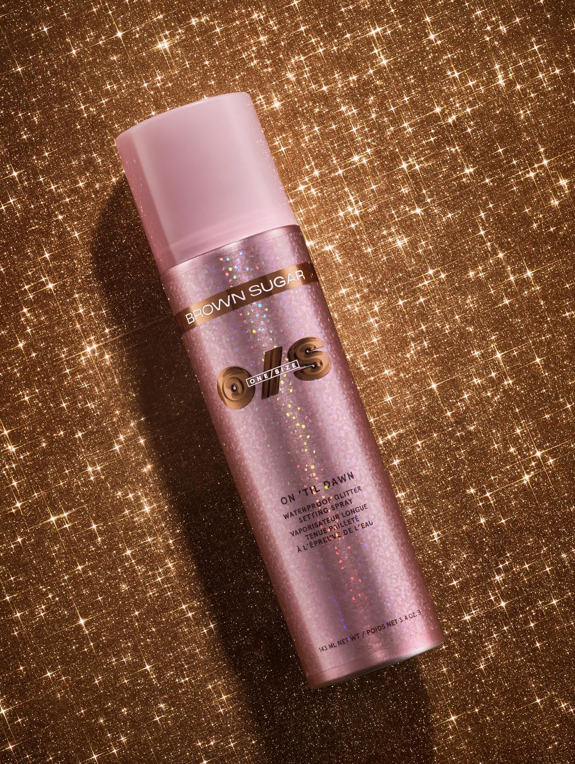 On 'Til Dawn Waterproof Glitter Setting Spray - Brown Sugar