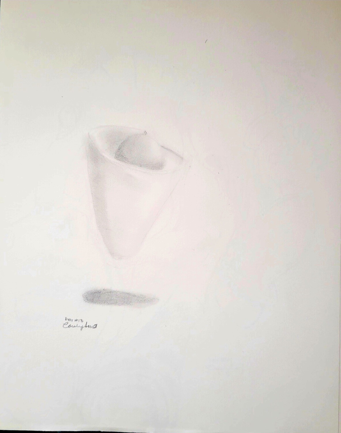Floating Avocado Original pencil on paper 9 x 12 inches