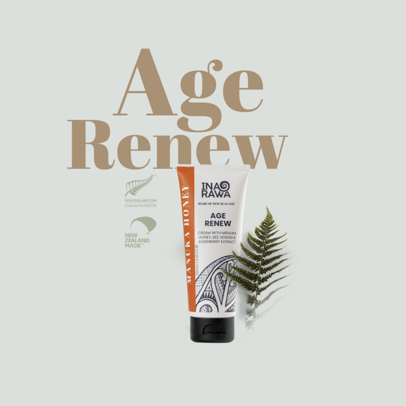 Age Renew Cream with Mānuka Honey, Bee Venom &amp; Elderberry Extract