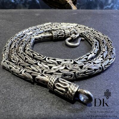 Bali ​Byzantine Silver Chain Necklace