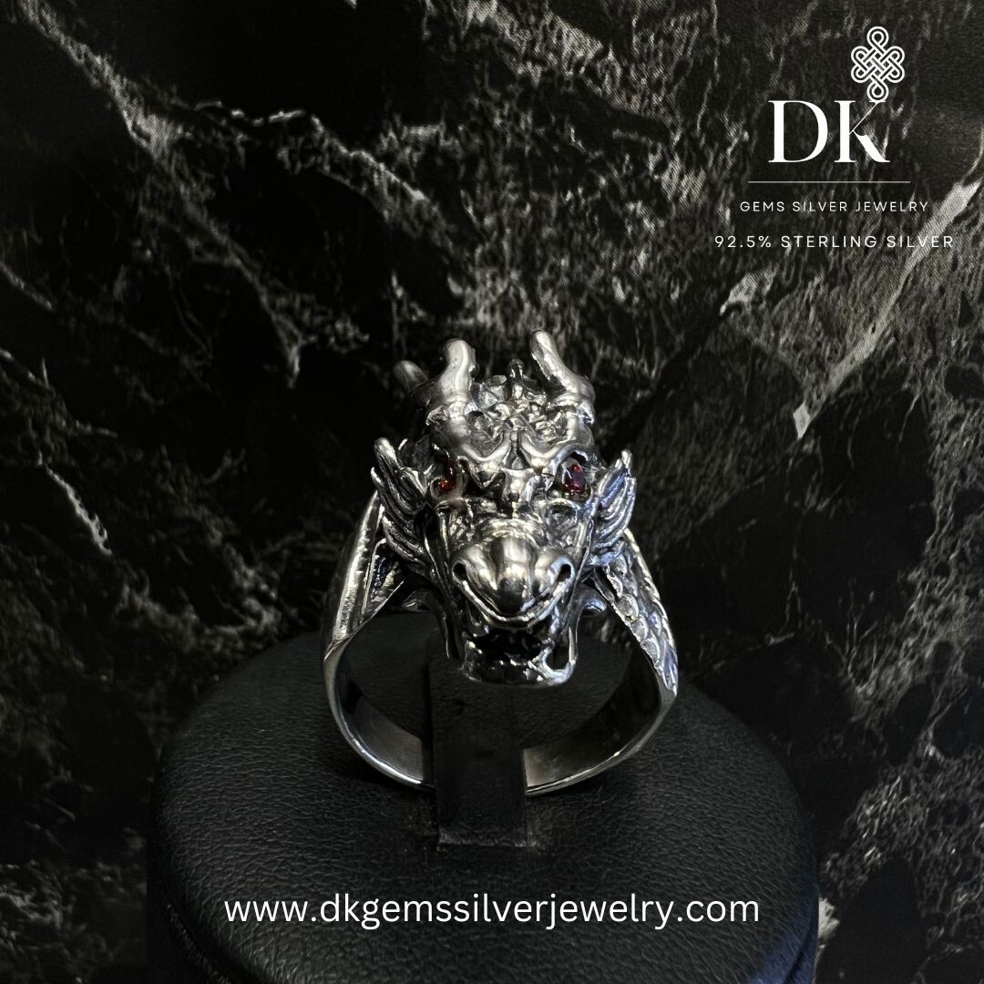 Dragon Head Silver Ring